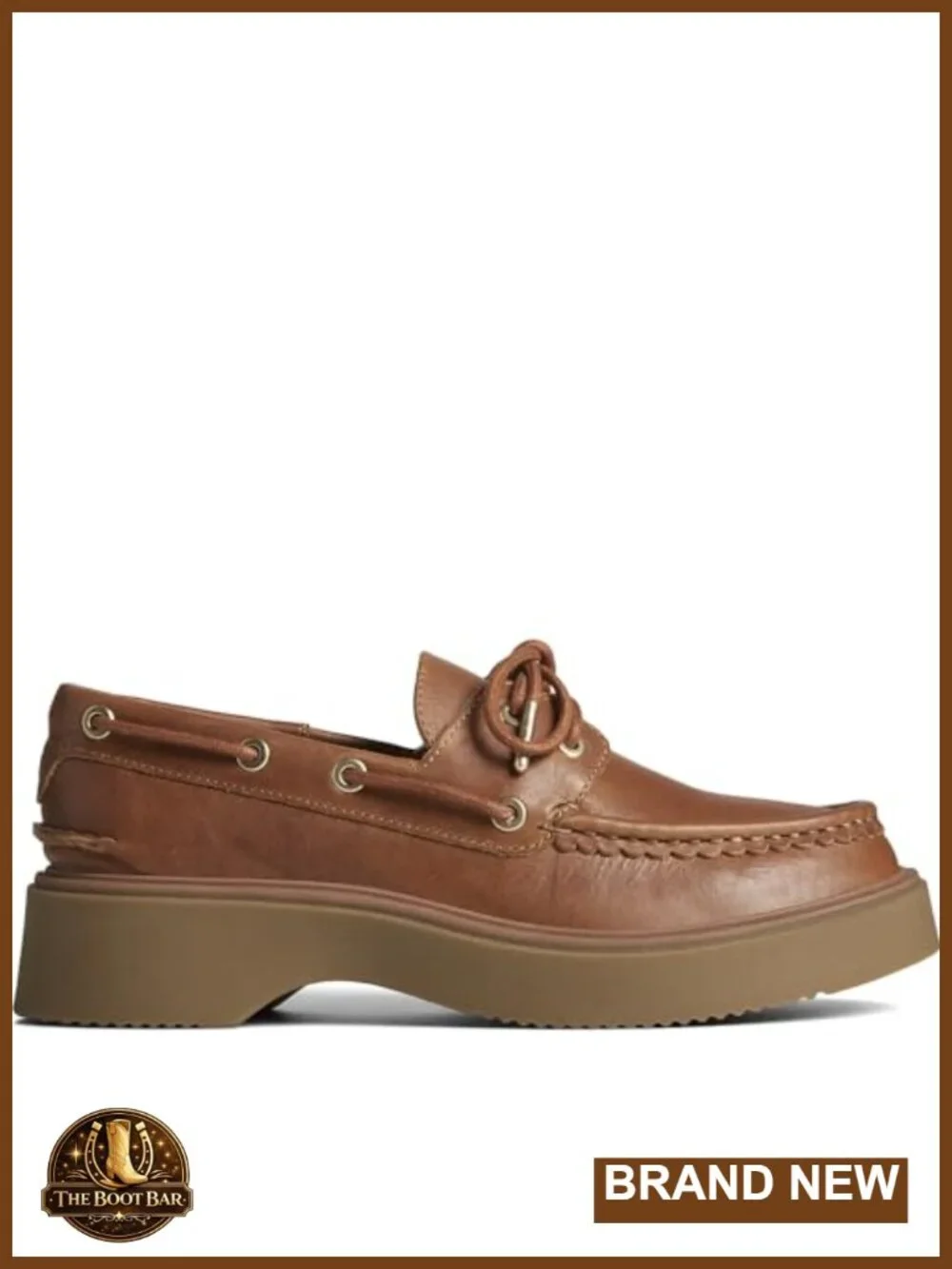 Leather Boat Shoes Flat Lace-Up Lightweight Casual